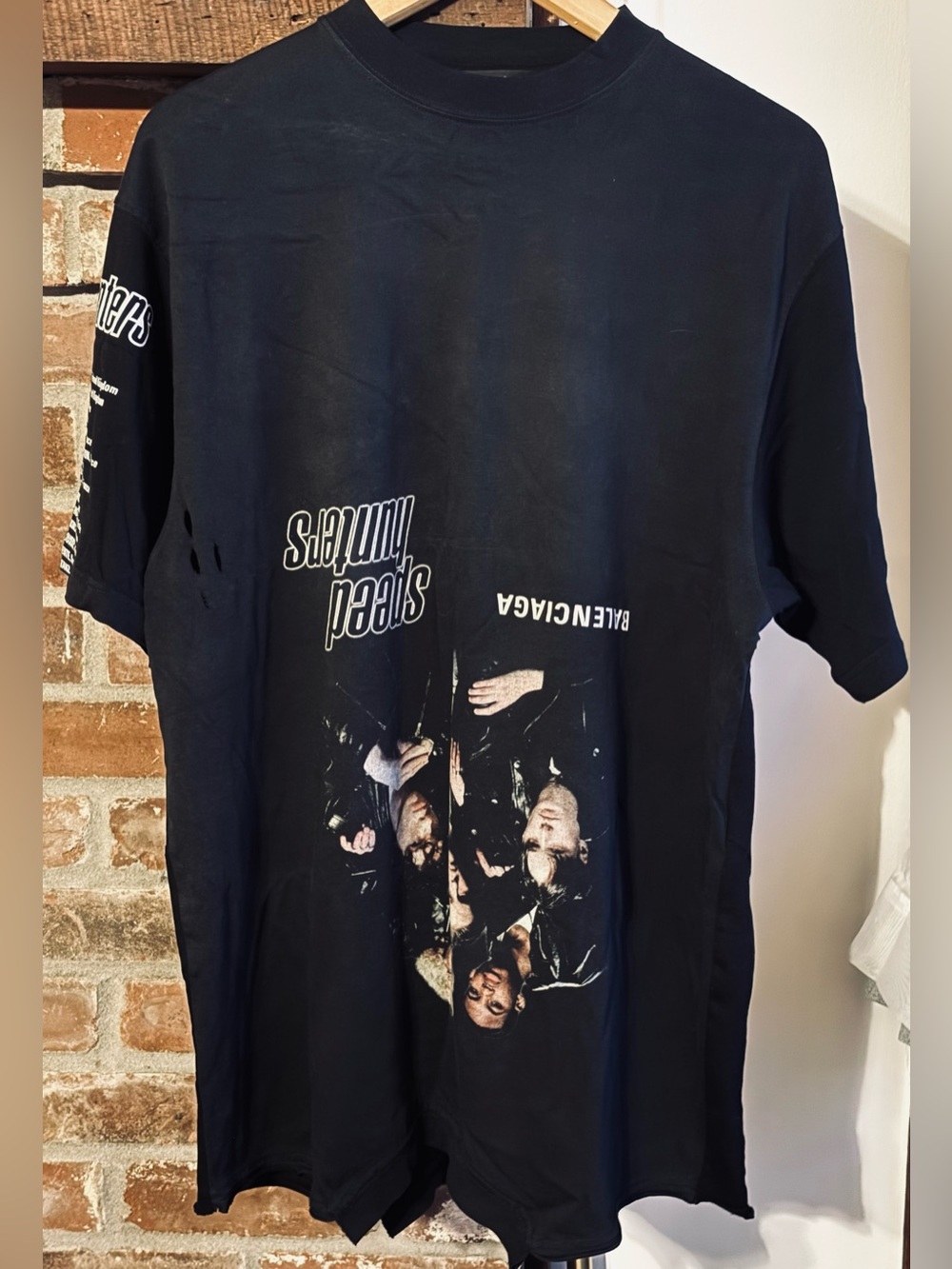 Balenciaga Black Band Tour Graphic Short-Sleeve Tee